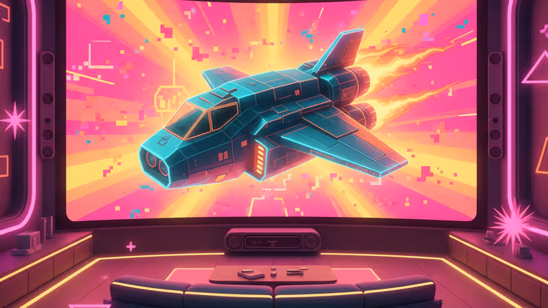 雙日下的沙漠景觀與未來風格建築及飛船