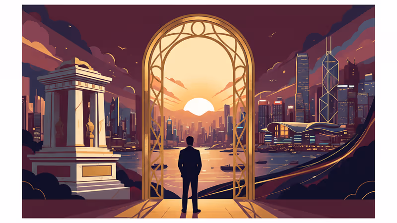 A peaceful contrast between historical monuments and modern cityscapes