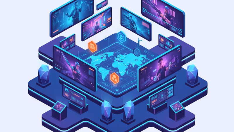 Krafton 2026 戰略發布會現場與遊戲 IP 擴張概念圖