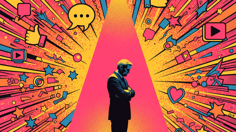 劇場の舞台上に置かれた魔法の杖の小道具と、そこから離れる一人の影