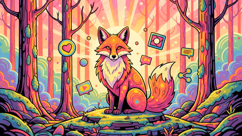 在芬蘭夕陽下的松樹枝間跳躍的紅色小松鼠