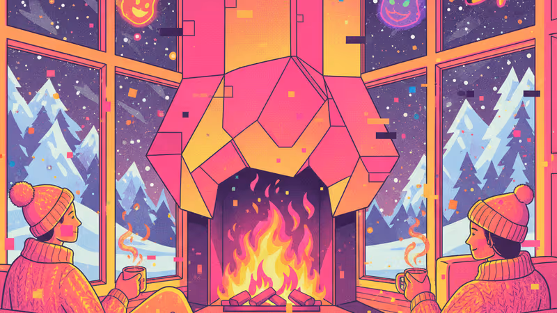 설원 리조트 테라스에서 즐기는 따뜻한 아프레 스키 휴식 전경