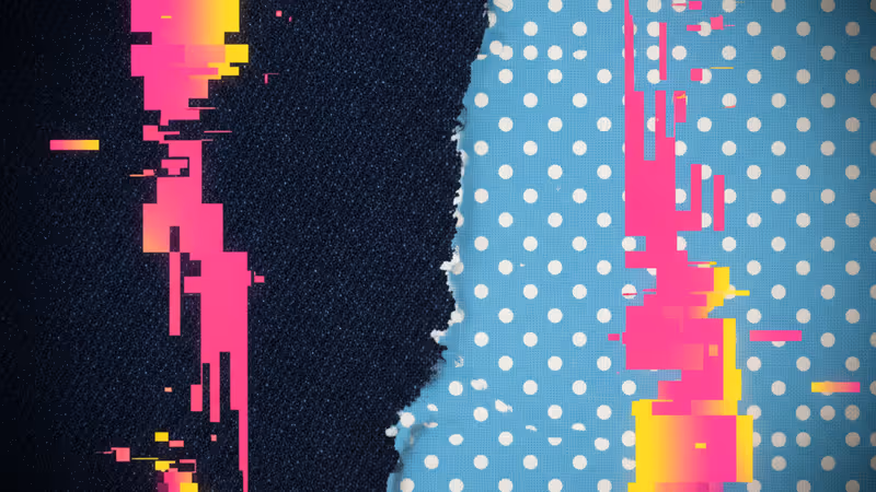 Fashion details of a blue and white polka dot top