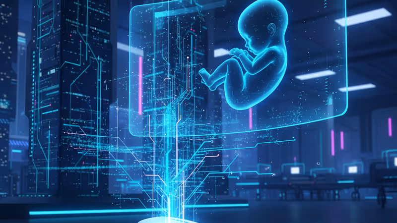 AI-enhanced fetal ultrasound on a clinical monitor