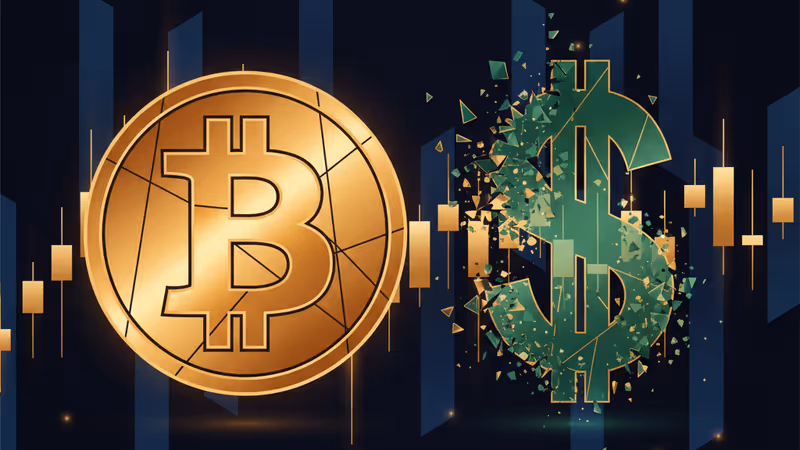 トランプ大統領とパウエル議長の対立を背景にしたビットコインの価格上昇の図解