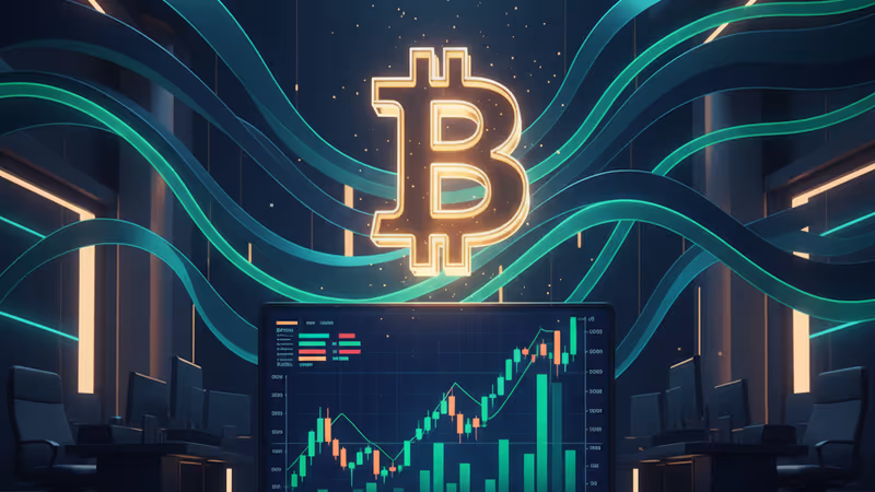 92,000ドルを突破したビットコインと上昇する株価チャート