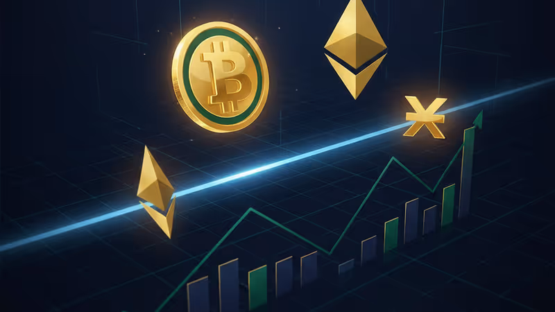 比特幣與以太幣穩定價格走勢與美元指數對比圖表