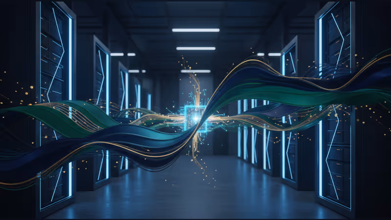 High-performance server racks in a Houston data center