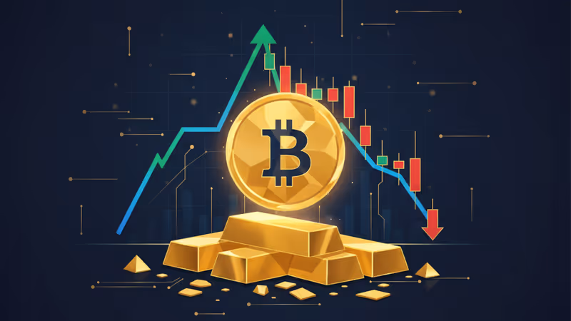 比特幣價格走勢圖顯示阻力位回調