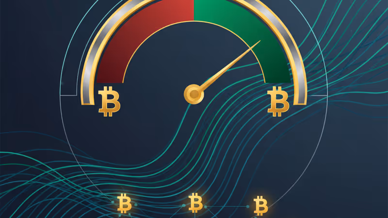 비트코인 가격 반등과 심리지수 상승을 나타내는 그래픽