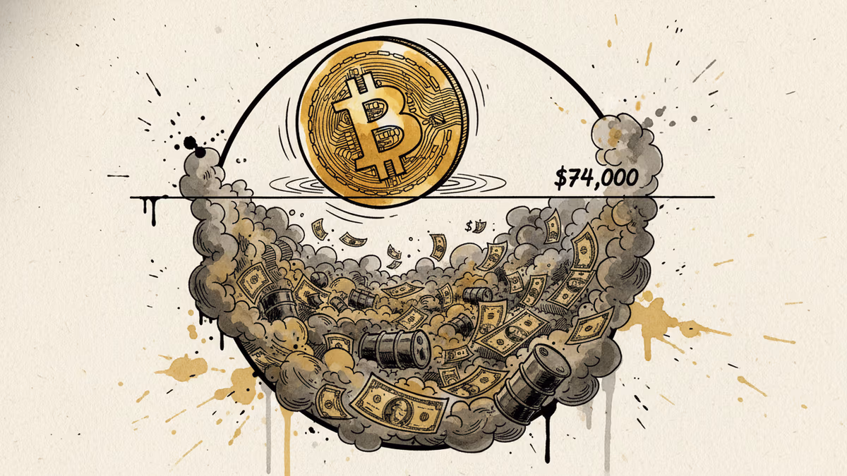 比特幣衝上7.4萬美元後回落，戰爭行情背後的市場真相