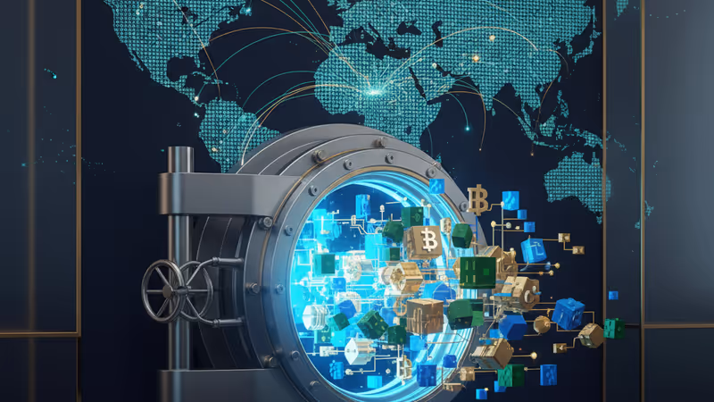 BitGo 安全加密資產託管技術的數位安全介面展示