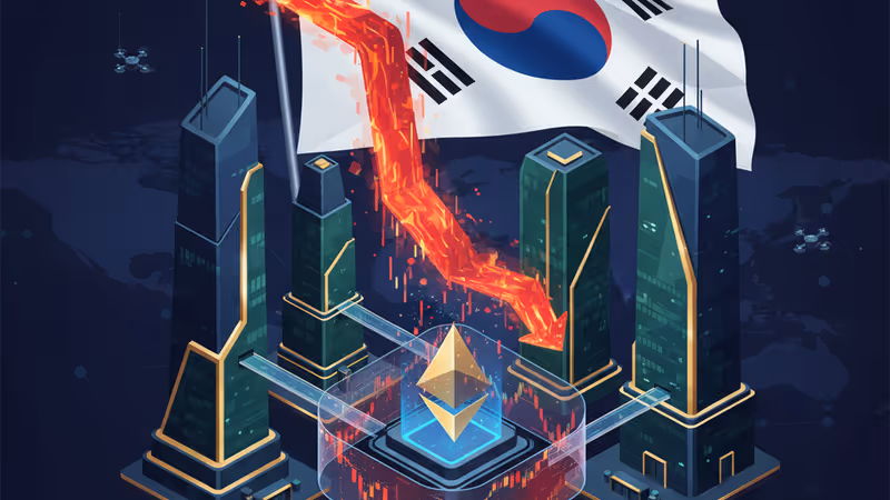 비트마인 주가 폭락 그래프와 이더리움 로고가 겹쳐진 이미지