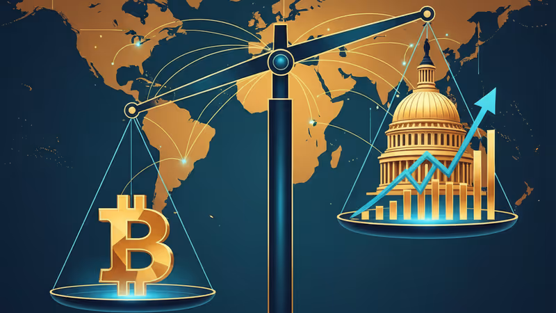 2026年の仮想通貨市場上昇と規制法案を象徴するイメージ