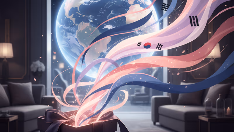 A mysterious gift box representing MBC's The Secret Friends Club