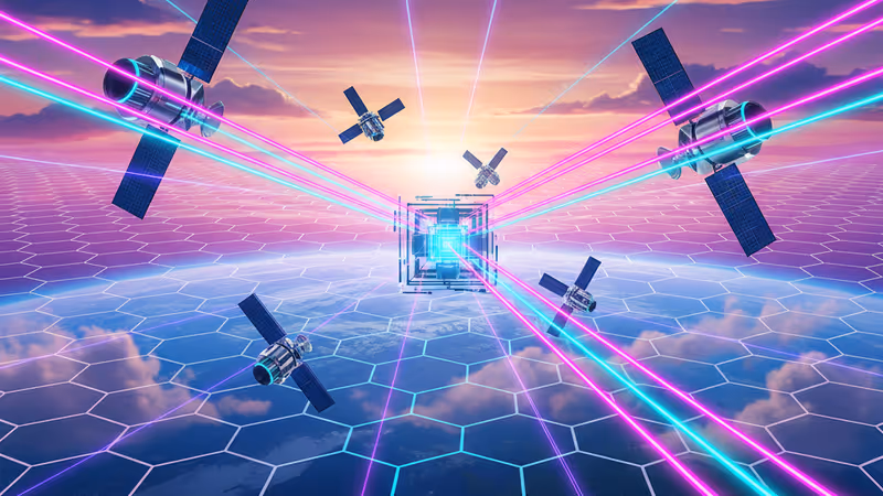 Blue Originの超高速通信衛星TeraWaveのイメージ図