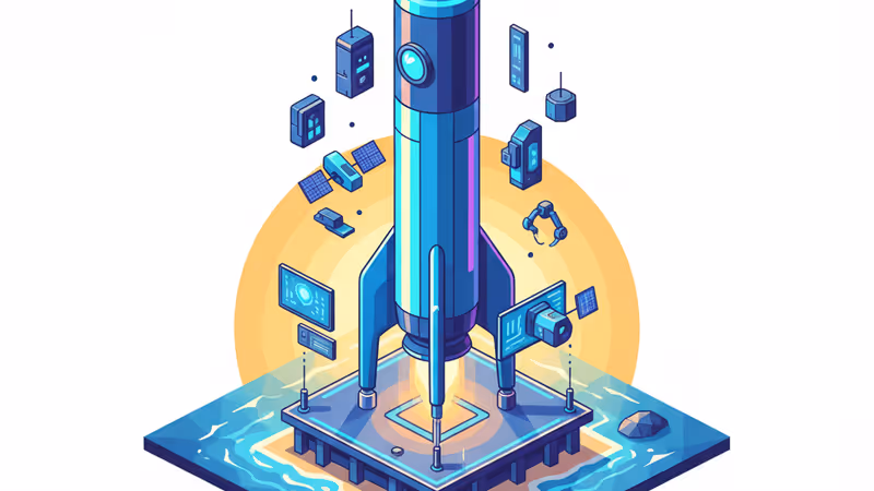 Blue Origin's New Glenn rocket on the launchpad