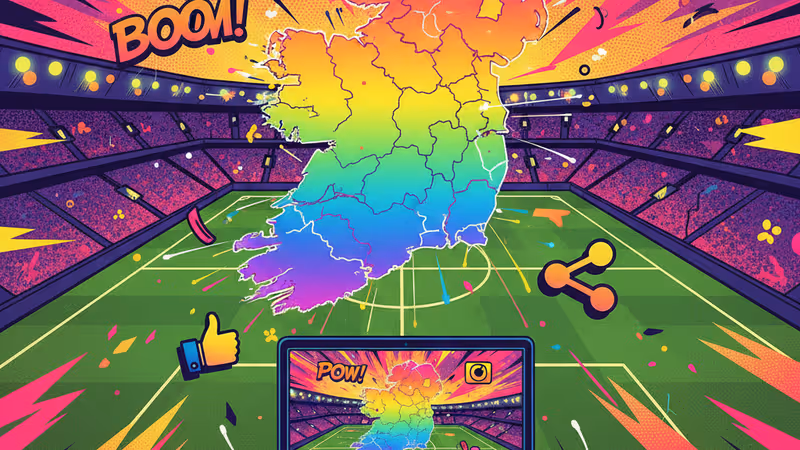 透過智慧型手機觀看足球比賽直播的示意圖