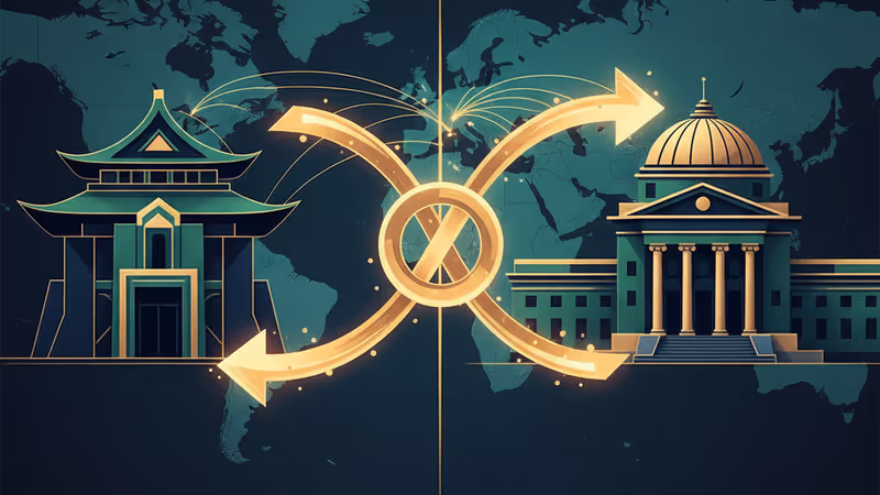 Visual representation of the policy split between the BOJ and the Fed