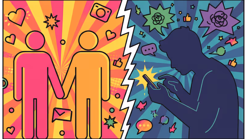 幽暗房間內操作電腦的黑影，螢幕映照出心碎的象徵