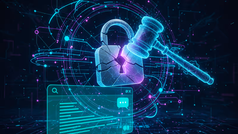 ブラジル当局の介入を象徴するWhatsAppと裁判のイメージ