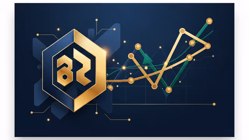 브라질 국채 수익을 상징하는 디지털 코인과 그래프