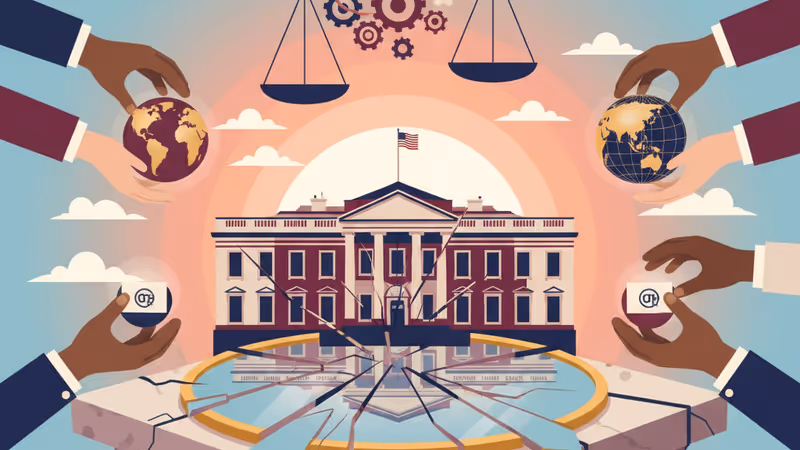 균열이 간 유리 지구본이 놓인 어두운 책상 전경