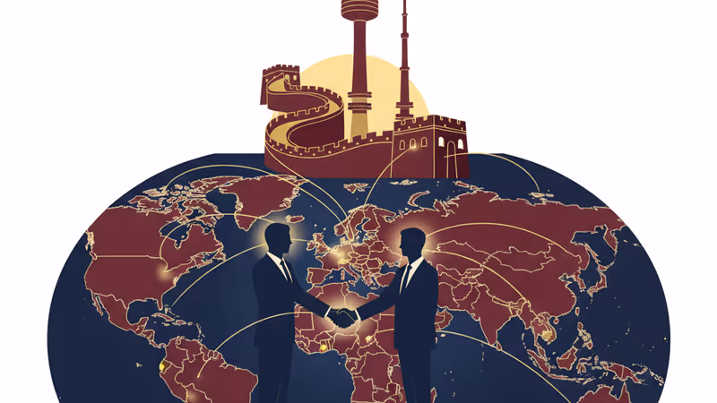 대한민국 국기와 중국 국기가 나란히 배치된 회담장 전경