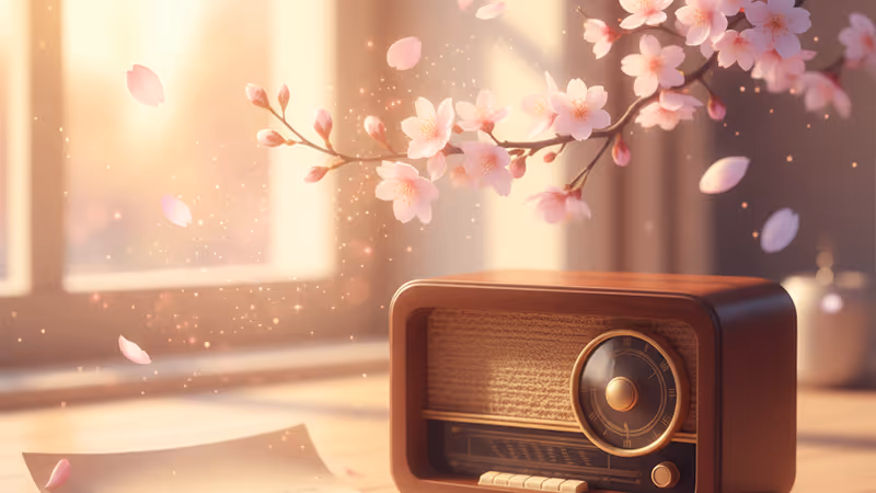 슈가의 중학교 시절을 연상시키는 손편지와 빈티지 라디오