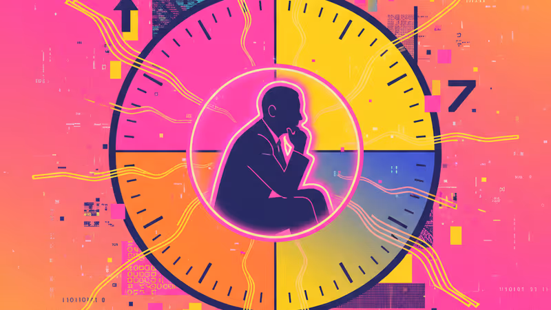 巴克敏斯特·富勒的肖像與展示達馬克西翁睡眠時間表的時鐘意象