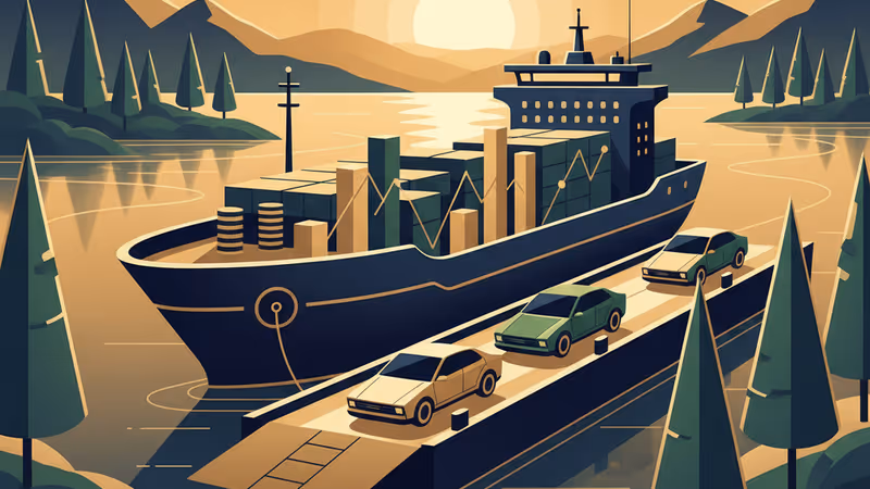 カナダの国旗と充電中のEV、6.1%の数字が表示されたモニター