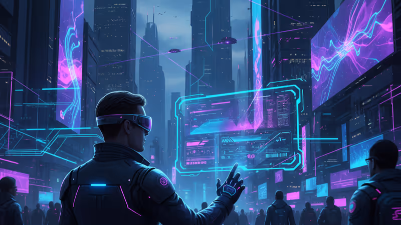 CES 2026 展場中展示的未來感科技裝置意象圖