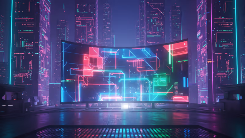 最新のRGB LEDパネルを搭載したテレビの鮮やかな映像