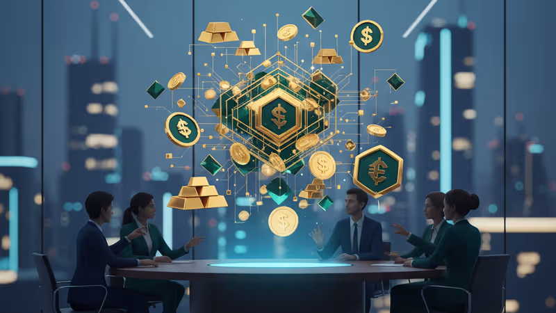 Conceptual image of CFTC collaborating with crypto industry leaders