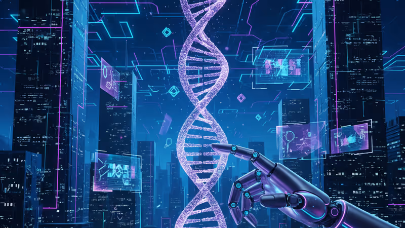 Holographic DNA strand interaction in a lab