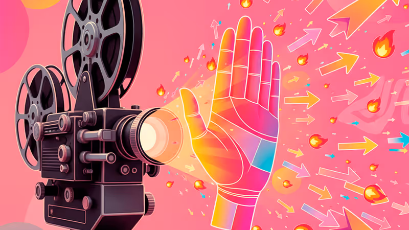 現代流行元素與復古影卷的視覺對比圖