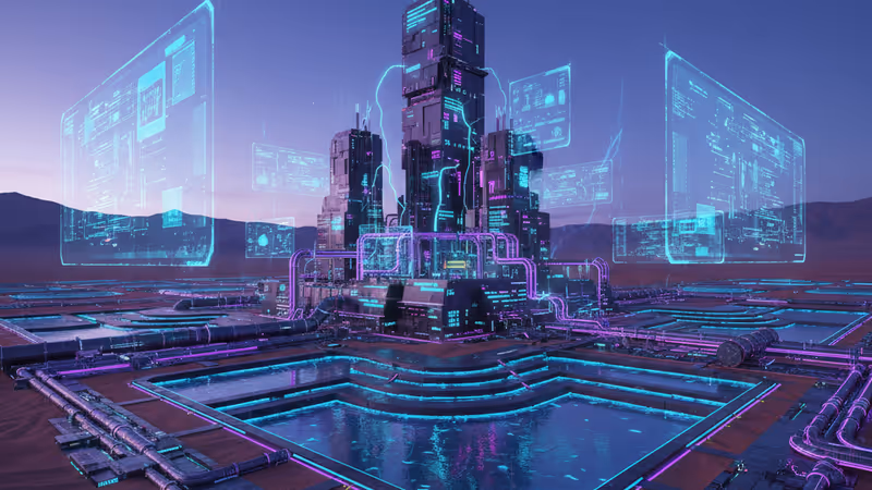 Aerial view of lithium evaporation ponds in Chile