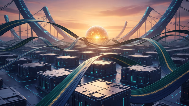 中國甘肅省能源儲能項目建設現場的全景圖