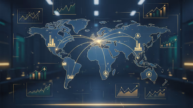 象徵中石化與中航油重組的能源設施鳥瞰圖