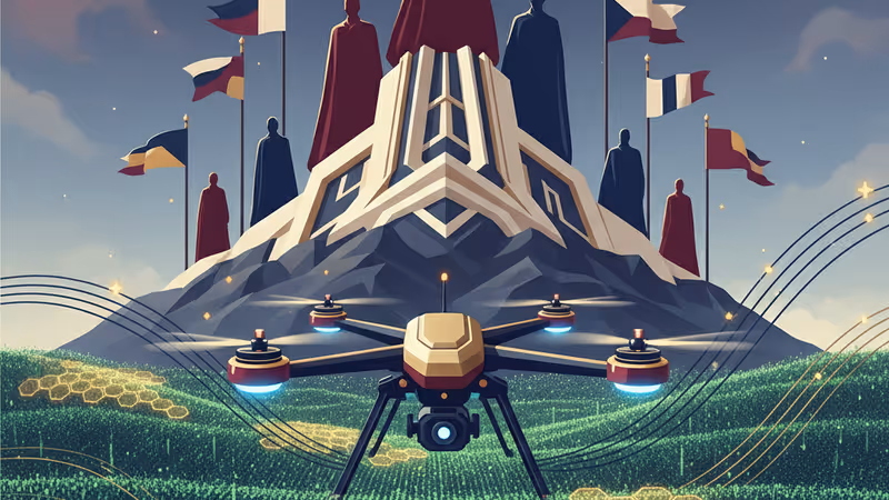 中國農村壯闊的金色麥田與現代化農業景觀