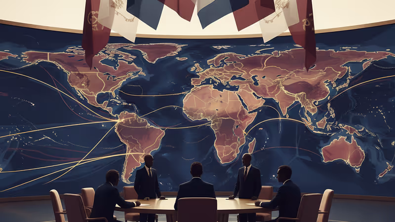 The city of Xiamen with digital maritime treaty symbols