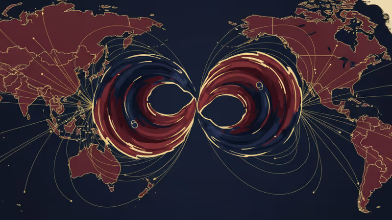 Abstract military and strategic tension in East Asia