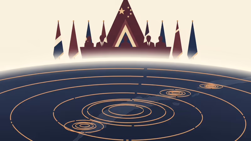 台湾海峡周辺で展開される軍事演習のイメージ