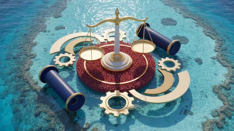 黃岩島壯觀的珊瑚礁群與南海碧波景色