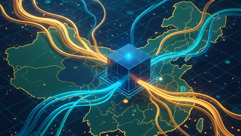 デジタルチェーンでロックされたビットコインのホログラム