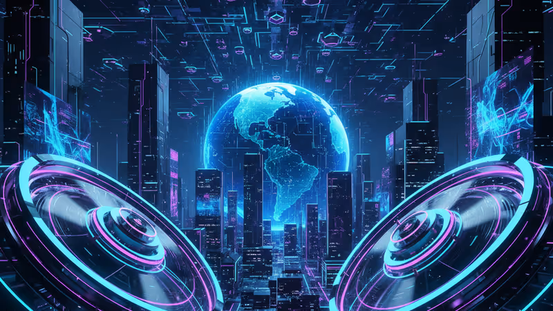 中國巨大的超重力研究設施與環繞地球的衛星群示意圖