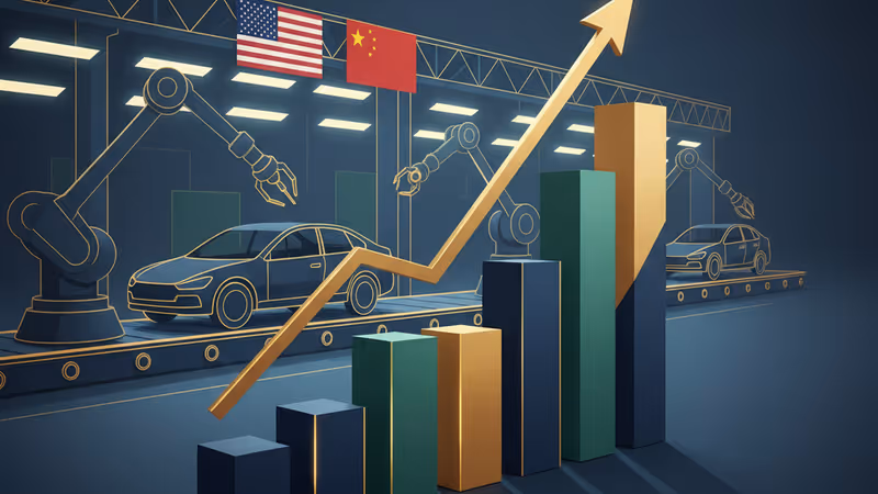デトロイトの工場で製造される新型電気自動車のイメージ