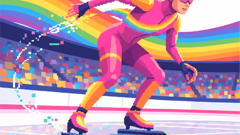 훈련 중 매스스타트 경기 전략을 가다듬는 정재원 선수