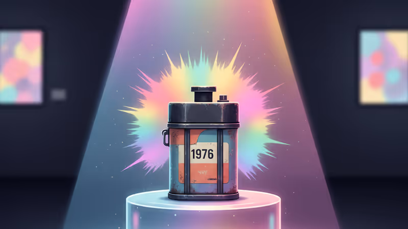 1976年經典電影海報剪輯與50週年紀念標誌