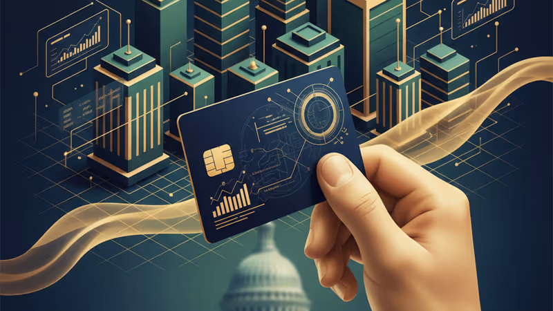 花旗集團標誌與信用卡金融背景